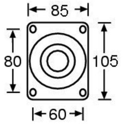 Länkhjul med broms (100mm)