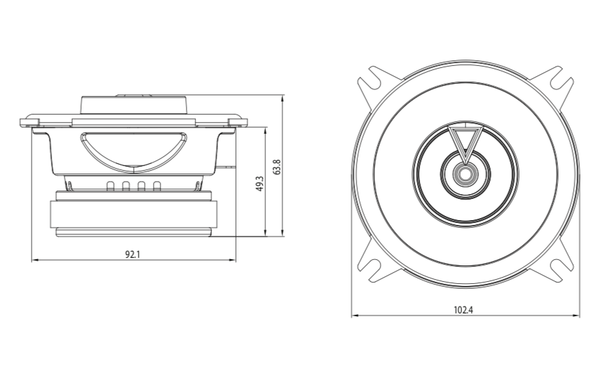 JBL CLUB 422F bilhögtalarset (10 cm, 4")