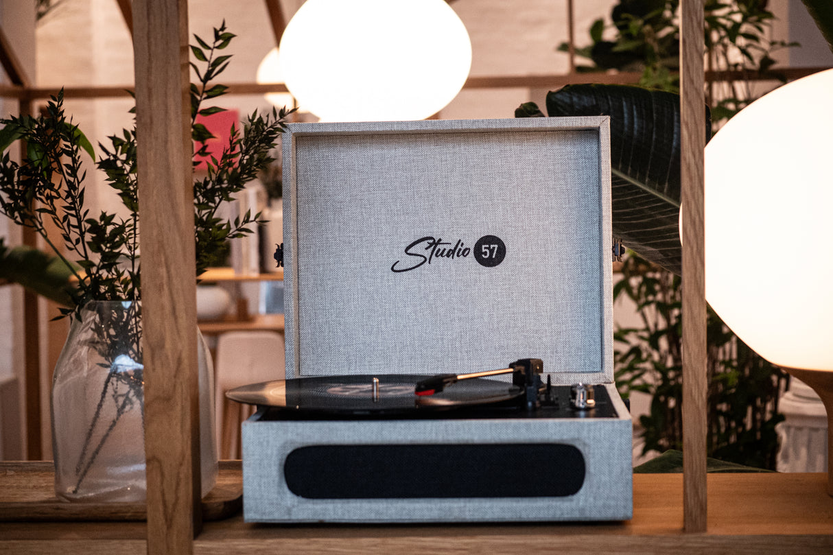 Studio 57 Groovy skivspelare (grå)