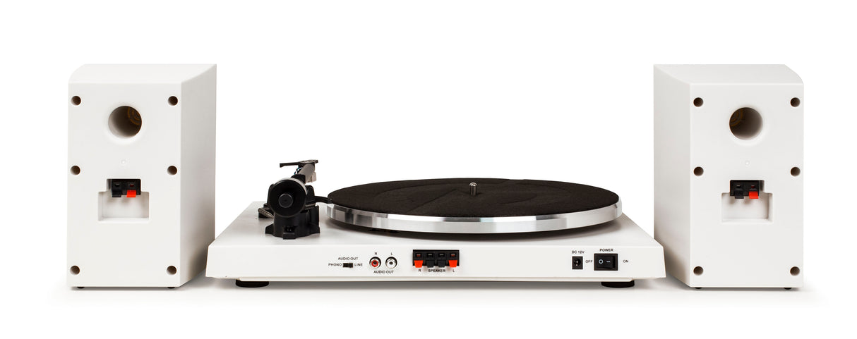 Crosley T150 skivspelare med högtalare (vit)