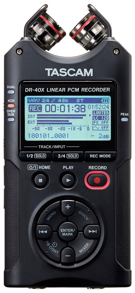 Tascam DR-40X handhållen inspelare, diktafon