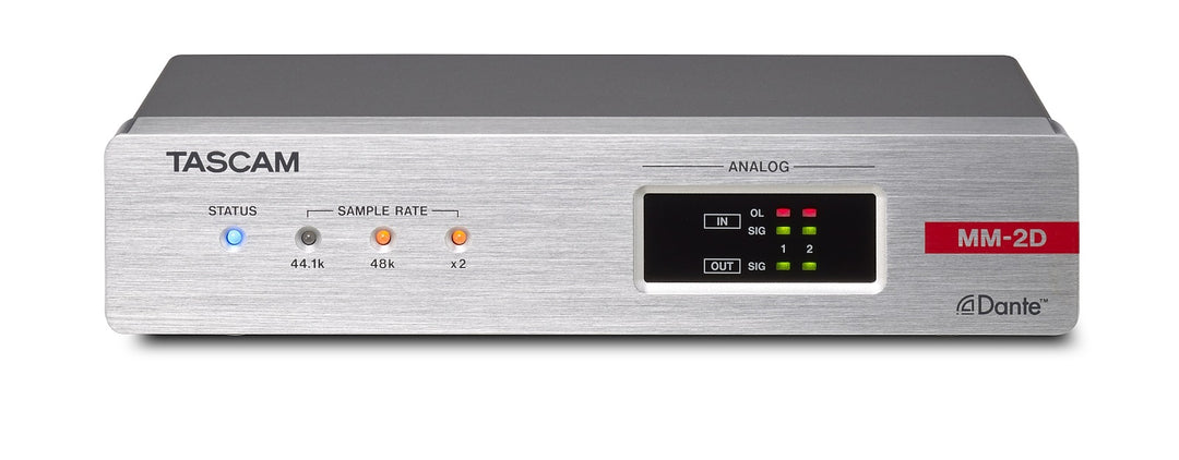 Tascam MM-2D Analog Dante-omvandlare 2 in / 2 out, XLR