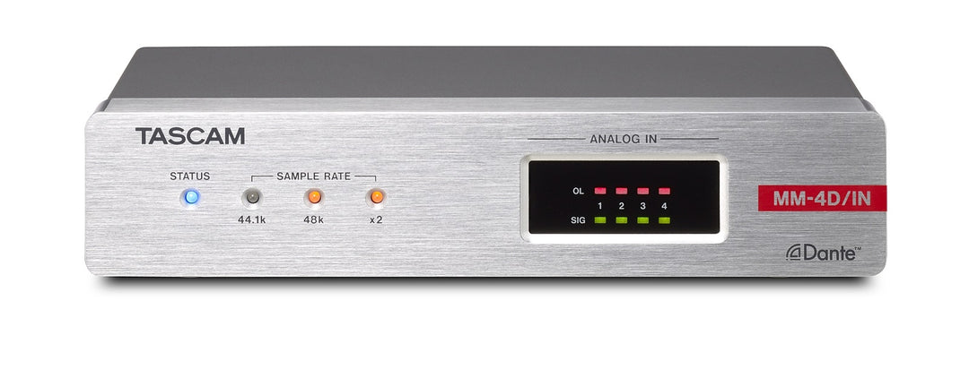 Tascam MM-4D IN Analog Dante-omvandlare 4 kanaler, XLR
