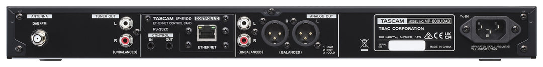 Tascam mediaspelare med SD/USB och DAB/FM-tuner