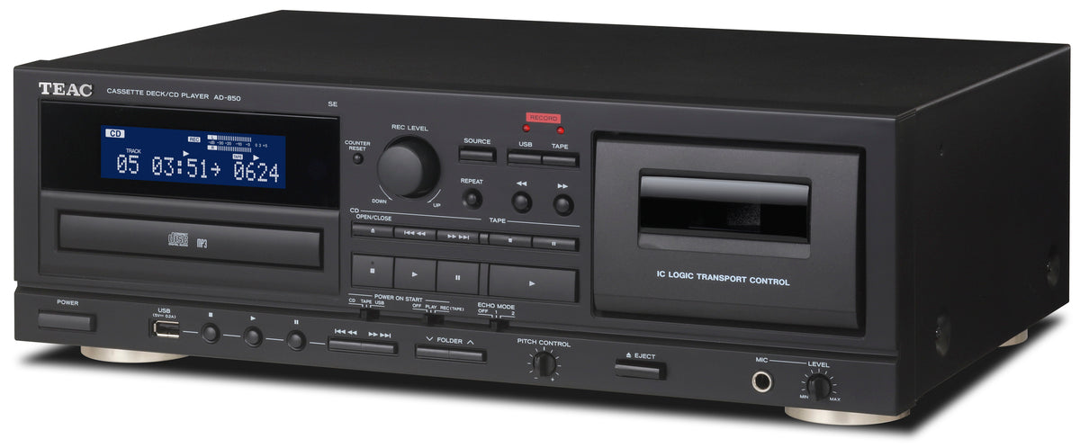 TEAC AD-850-SE CD- och kassettspelare med USB (svart)