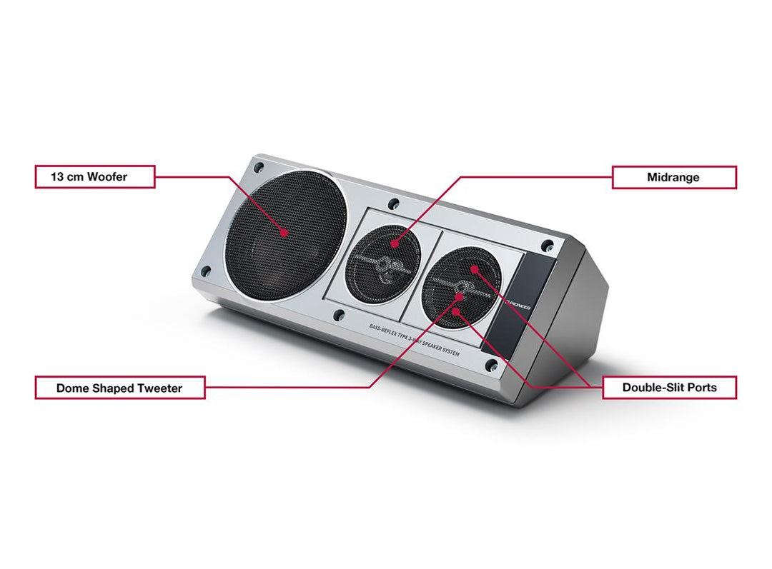Pioneer TS-X40SXT Retro 3-vägs hatthyllehögtalare – 100W Max, 13 cm