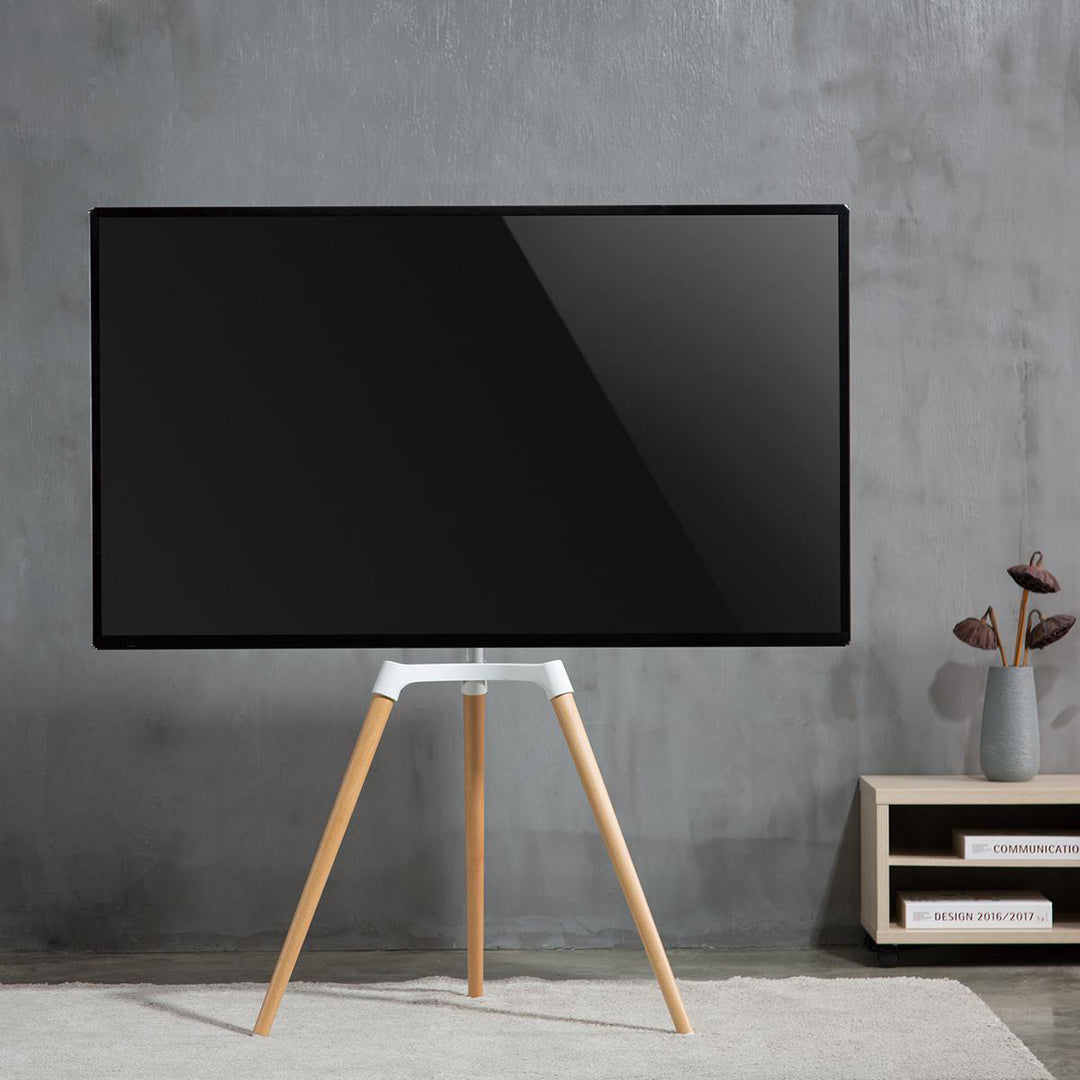 TV golvstativ (vit, bok, 50-65")