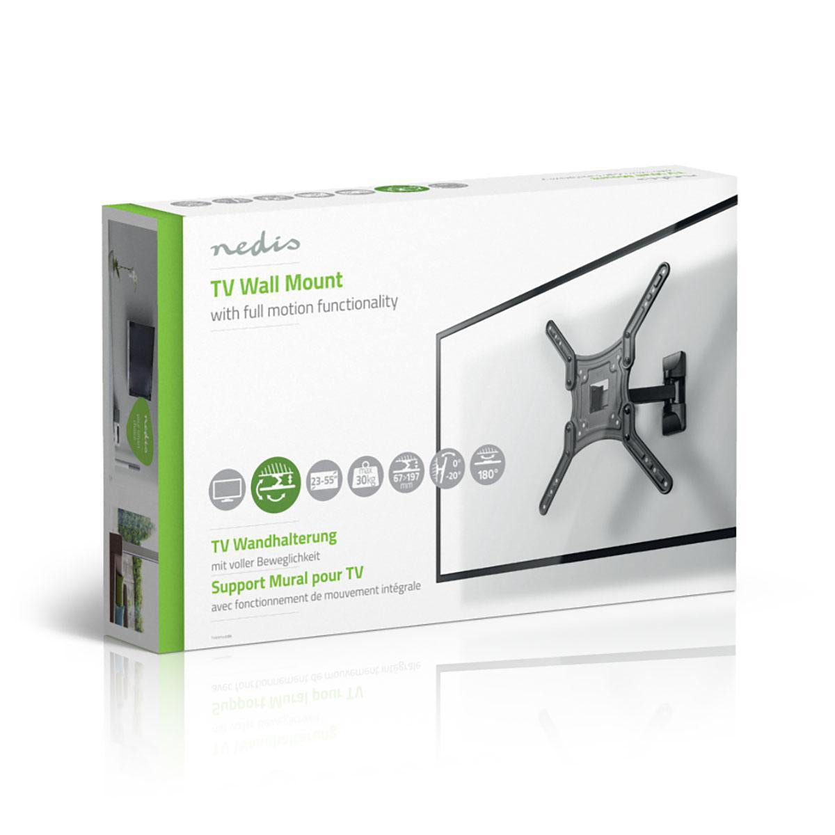 TV fäste helt rörligt med 2 pivotpunkter (23-55", 30 kg)