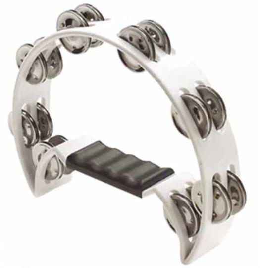 Tamburin - DF102 vit - 16-klockorsmodell