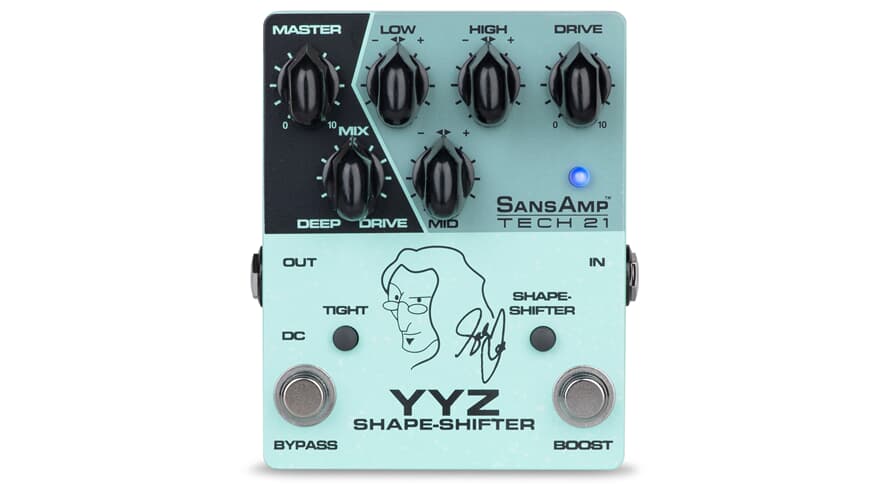 Tech 21 SansAmp YYZ Shape Shifter-pedal, Geddy Lee