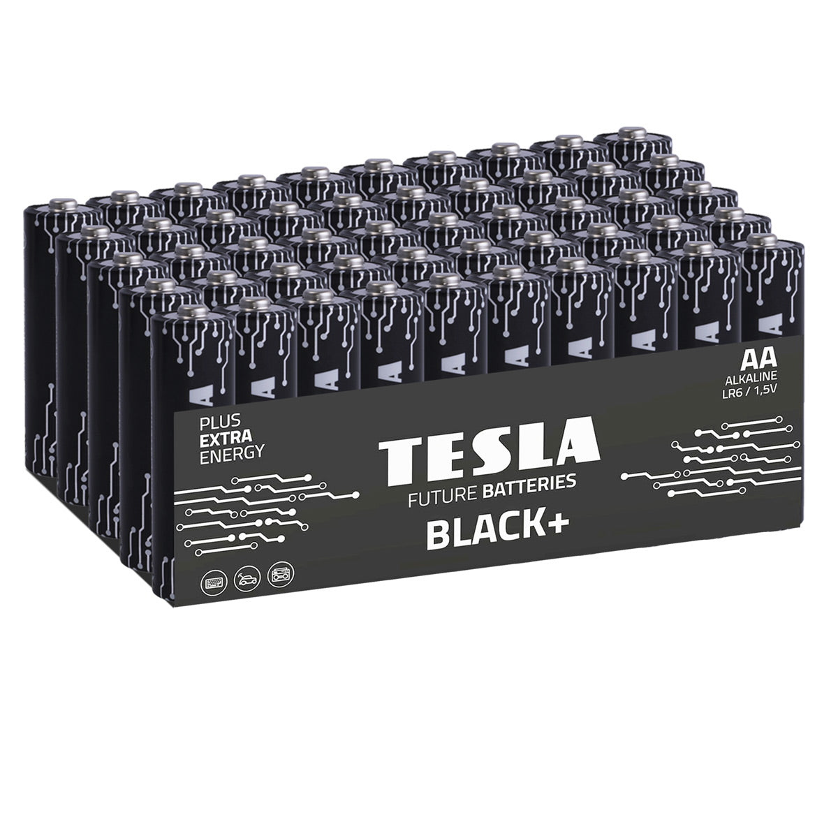 Tesla Black+ AA Batterier (50 st)