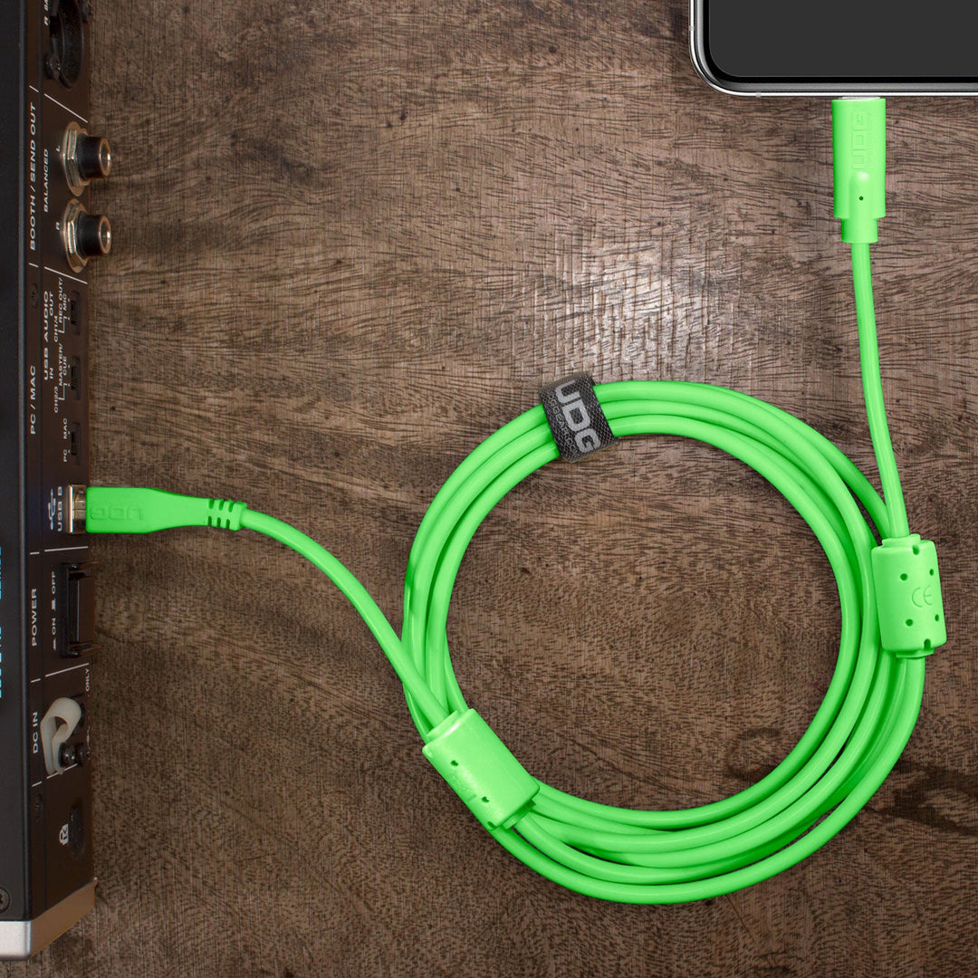 UDG Ultimate audio Kabel USB 2.0 C-B Grön Rak 1,5m