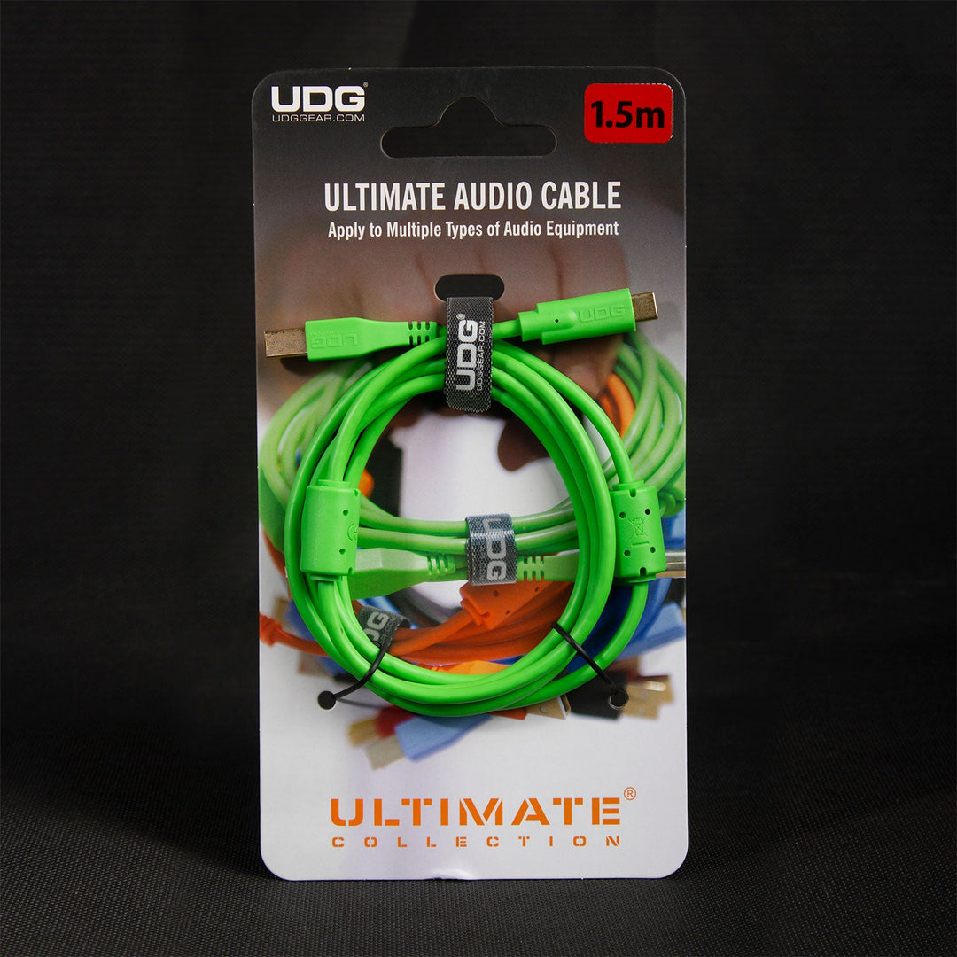 UDG Ultimate audio Kabel USB 2.0 C-B Grön Rak 1,5m