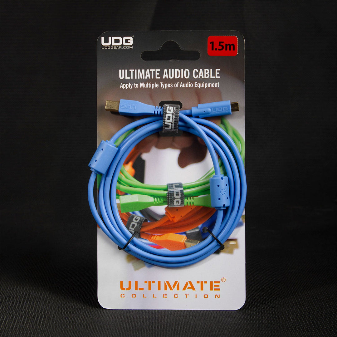 UDG Ultimate audio Kabel USB 2.0 C-B Blå Rak 1,5m