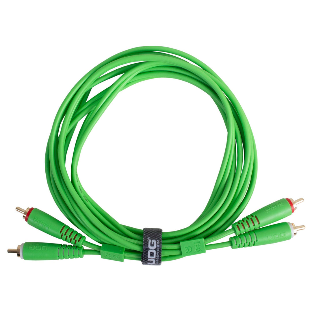 UDG Ultimate audio Kabel set RCA - RCA Grön Rak 1,5m