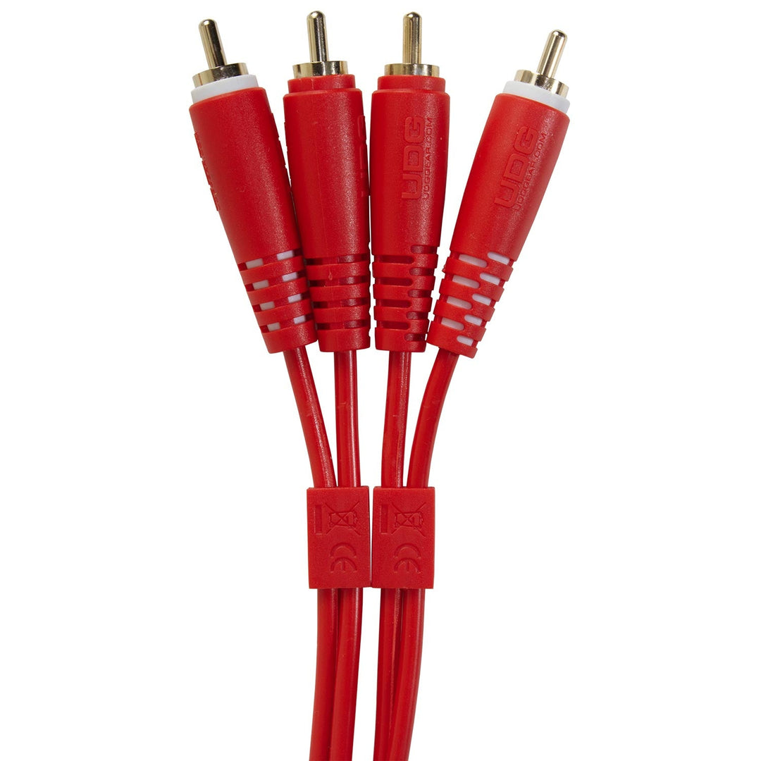 UDG Ultimate audio Kabel set RCA - RCA Röd Rak 1,5m