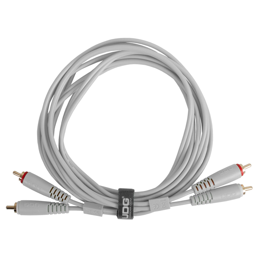 UDG Ultimate audio Kabel set RCA - RCA Vit Rak 1,5m