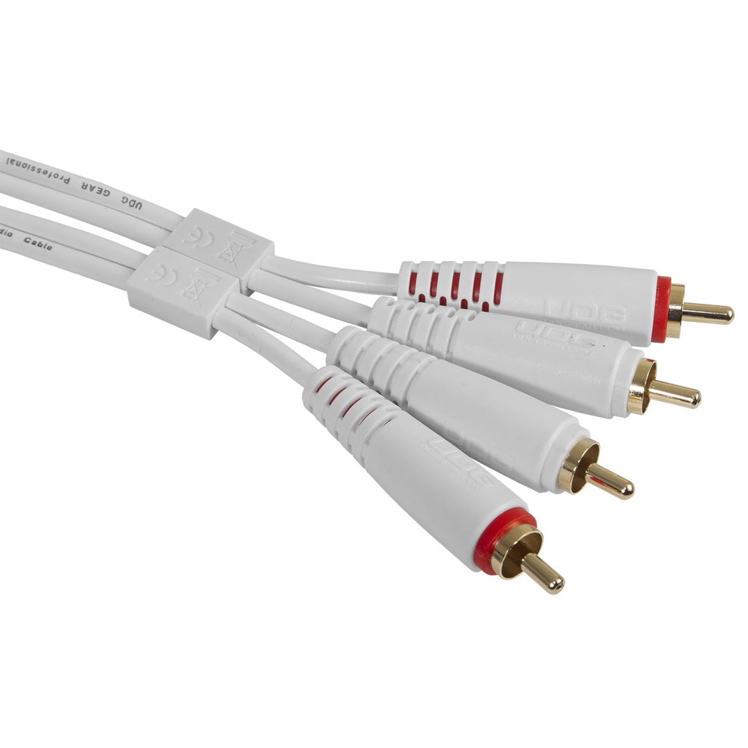 UDG Ultimate audio Kabel set RCA - RCA Vit Rak 1,5m