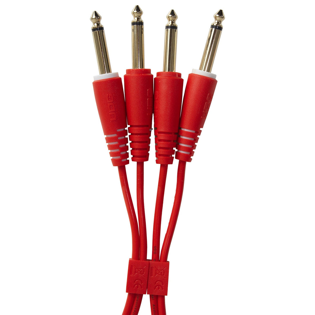 UDG Ultimate Audio Cable Set 1/4'' Jack-1/4'' Jack Röd Rak 3m