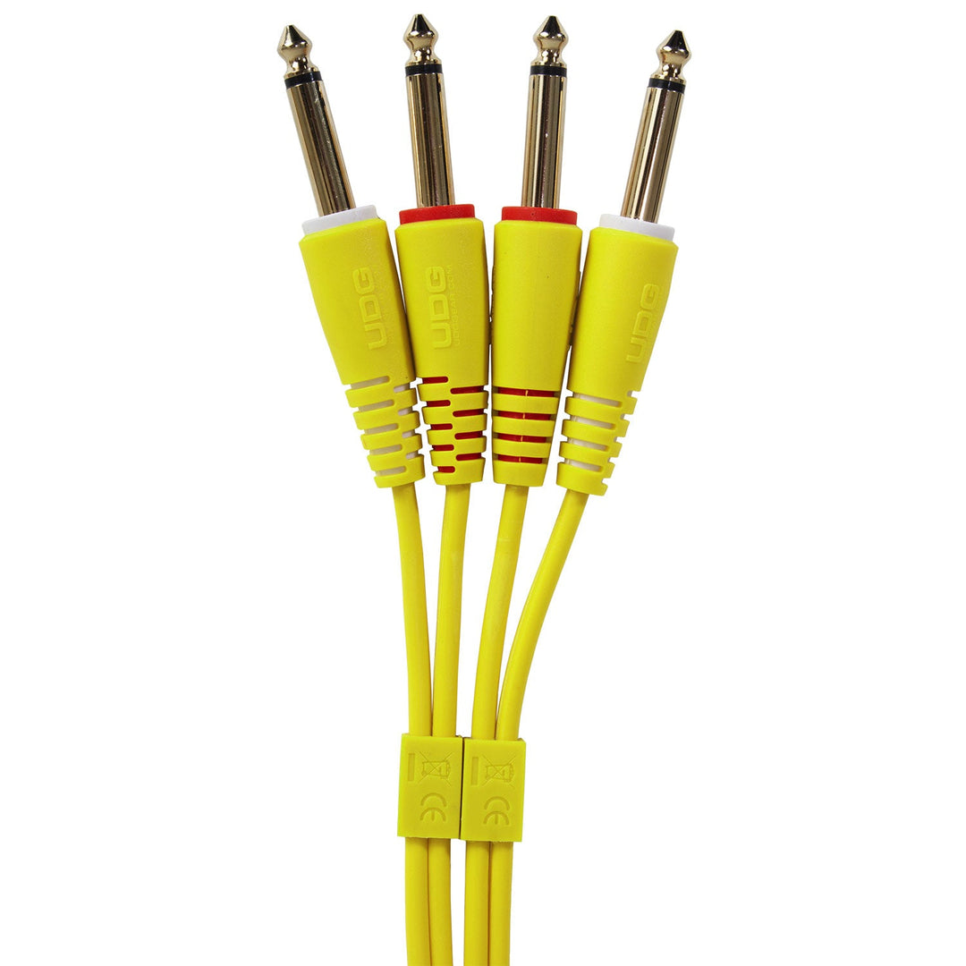 UDG Ultimate Audio Cable Set 1/4'' Jack-1/4'' Jack Gul Rak 3m