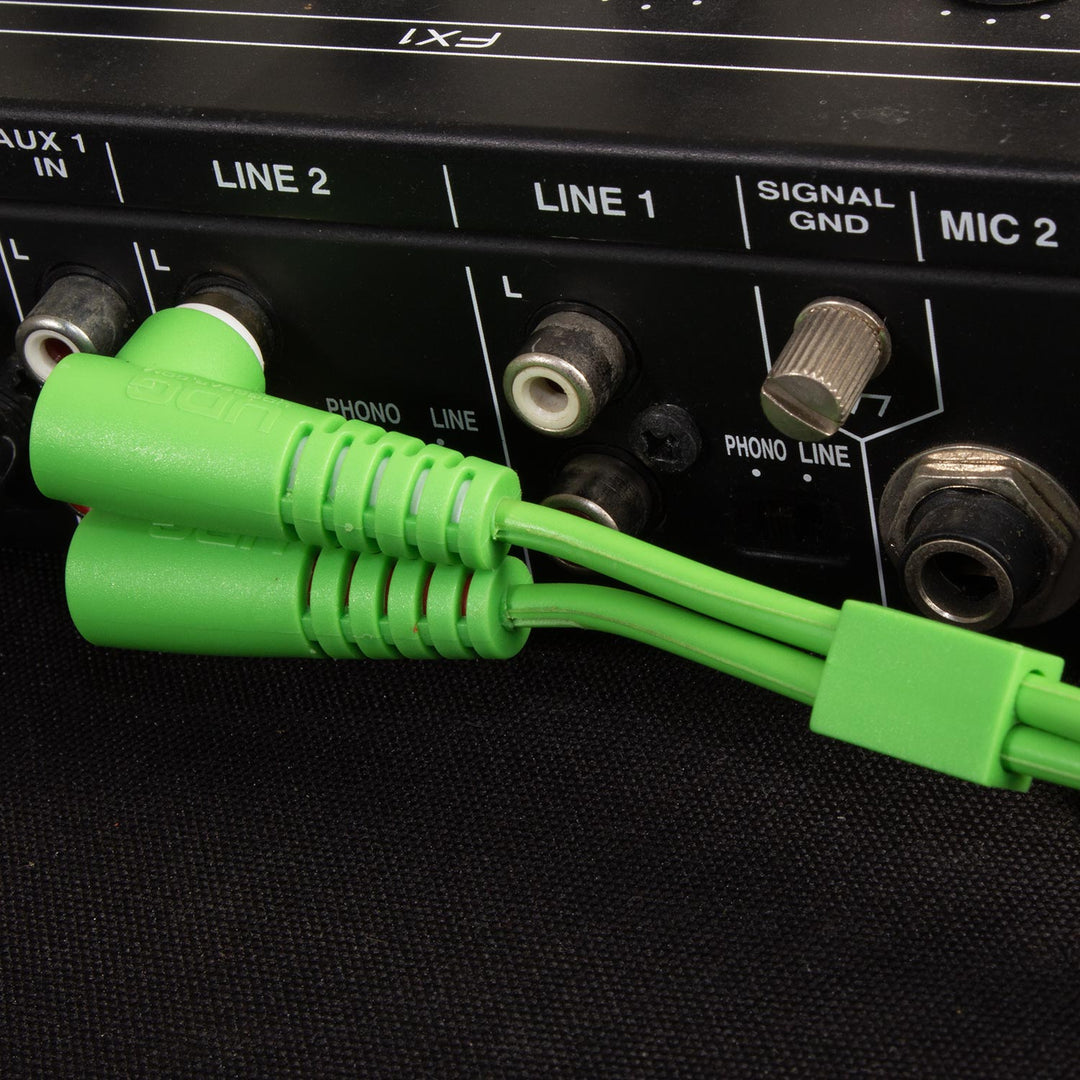 UDG Ultimate audio Kabel set RCA Rak-RCA Vinklad Grön 3m