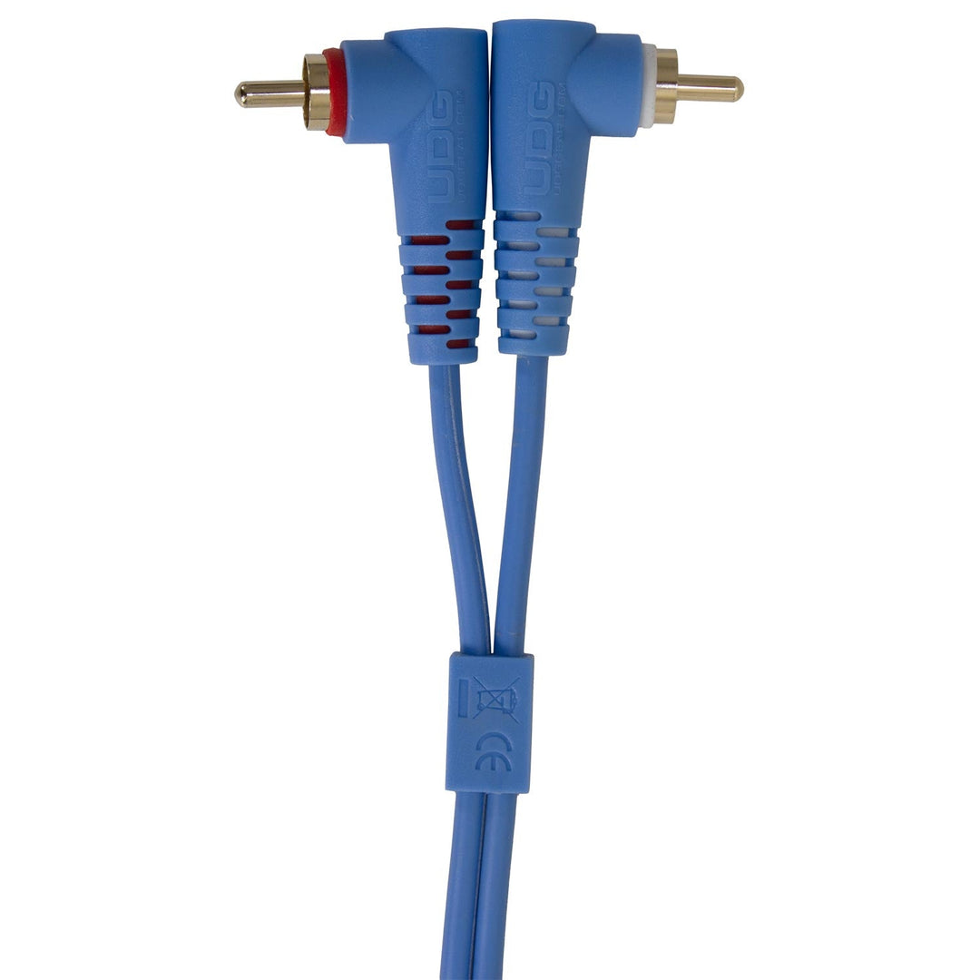 UDG Ultimate audio Kabel set RCA Rak-RCA Vinklad Blå 3m