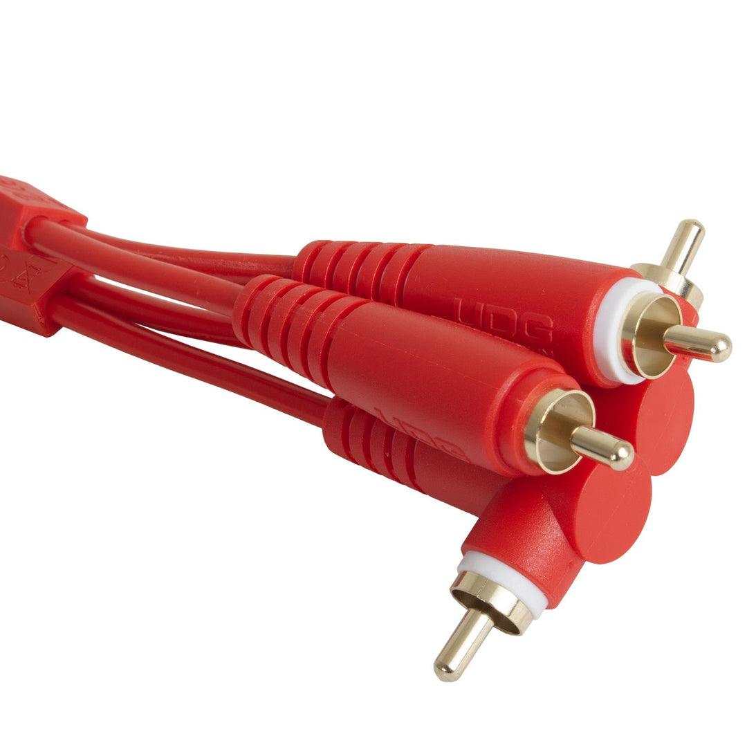 UDG Ultimate audio Kabel set RCA Rak-RCA Vinklad Röd 3m