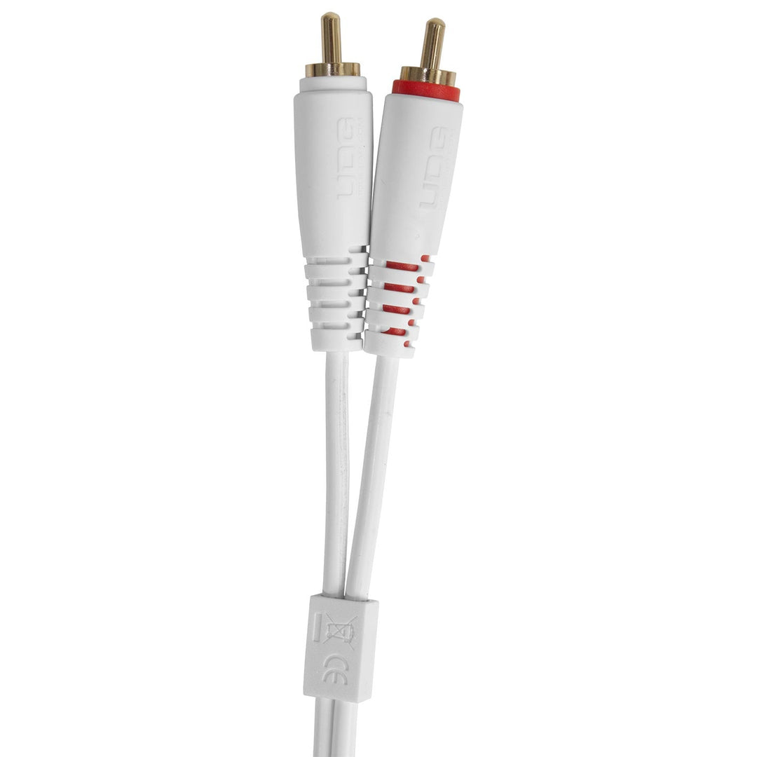 UDG Ultimate audio Kabel set RCA Rak-RCA Vinklad Vit 3m