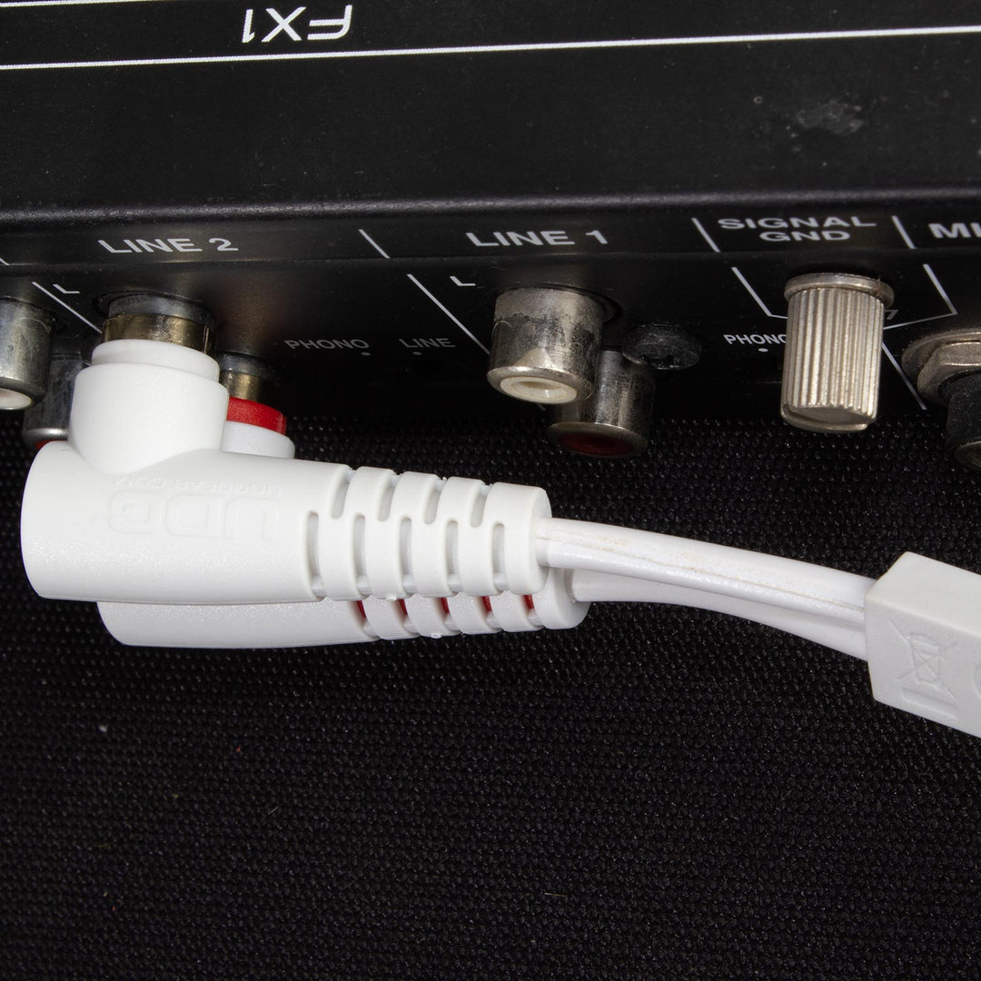 UDG Ultimate audio Kabel set RCA Rak-RCA Vinklad Vit 3m