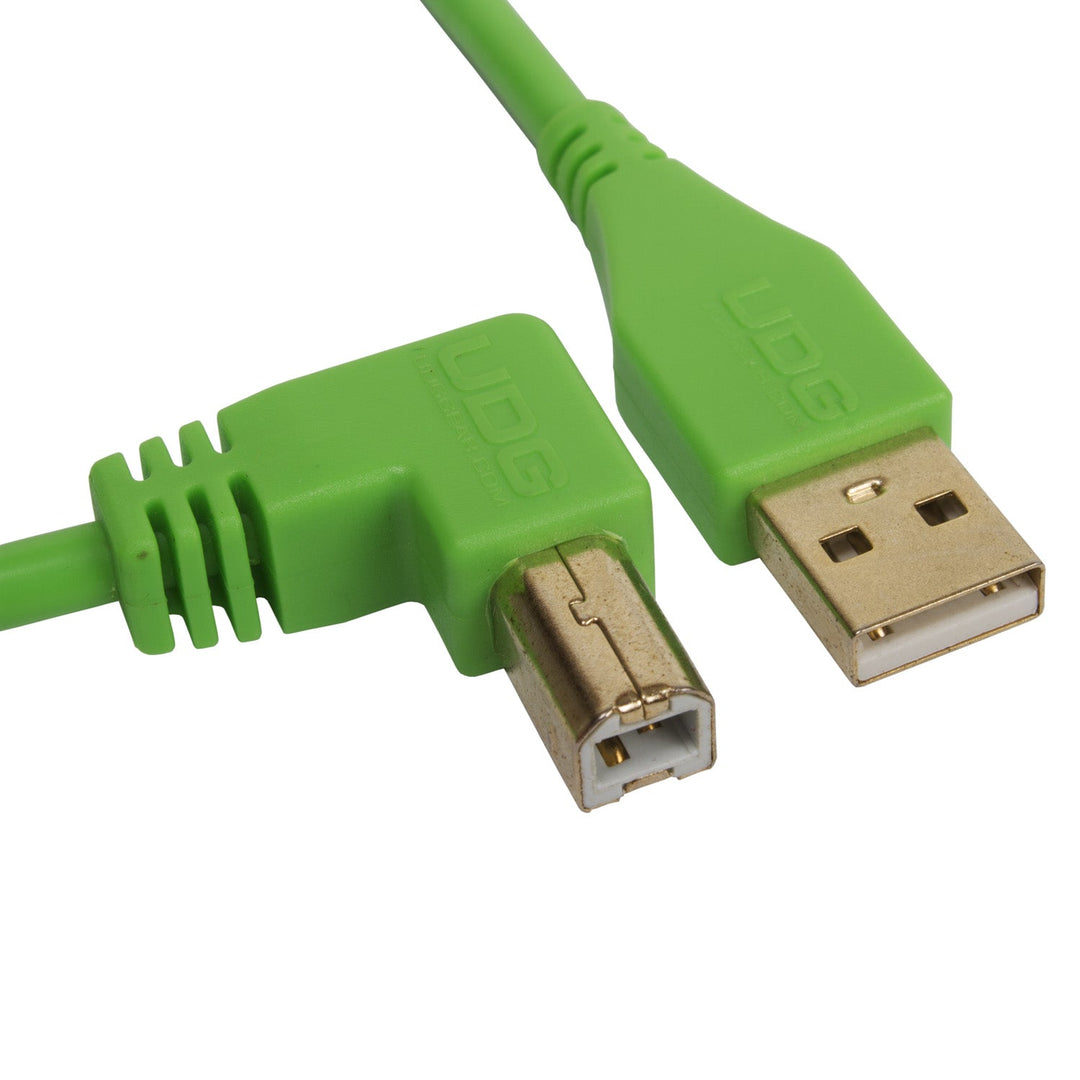 UDG Ultimate Audio Cable USB 2.0 A-B Grön Vinklad 1m