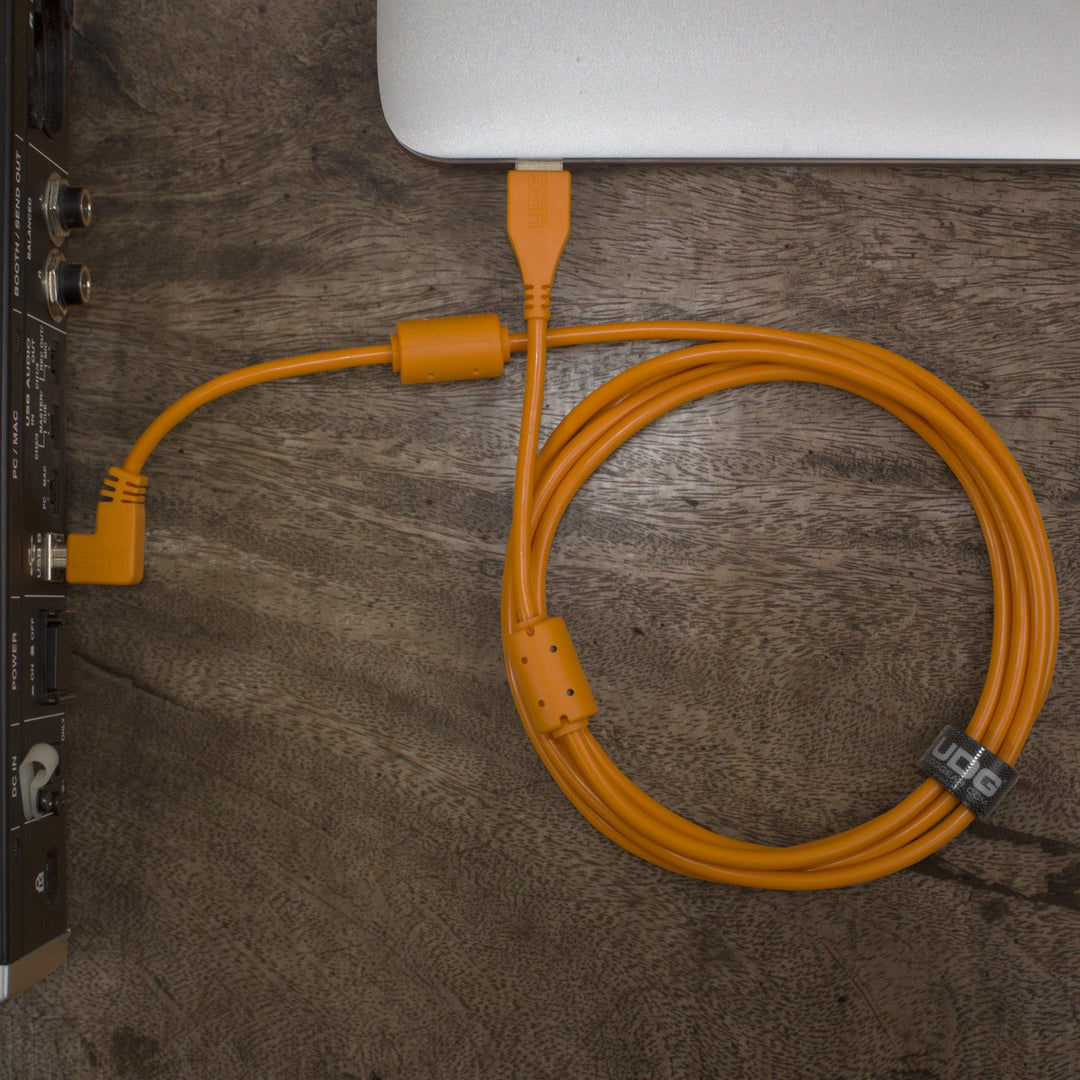 UDG Ultimate Audio Cable USB 2.0 A-B Orange Vinklad 3m