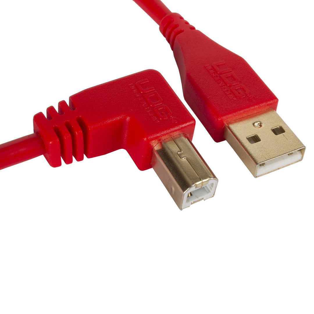 UDG Ultimate Audio Cable USB 2.0 A-B Röd Vinklad 1m