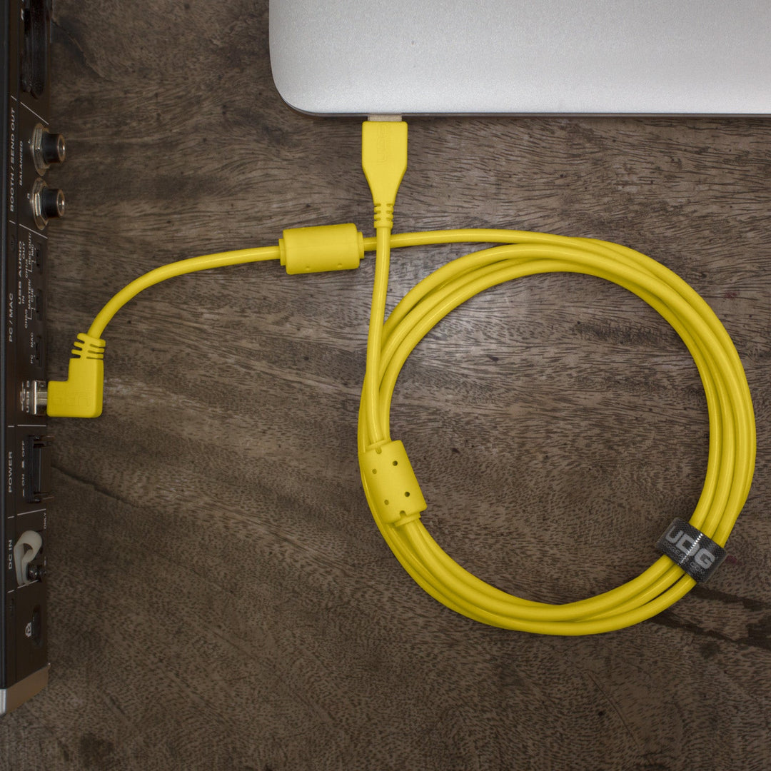 UDG Ultimate Audio Cable USB 2.0 A-B Gul Vinklad 1m
