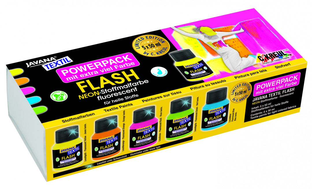 UV textilfärg 5 x 50 ml.