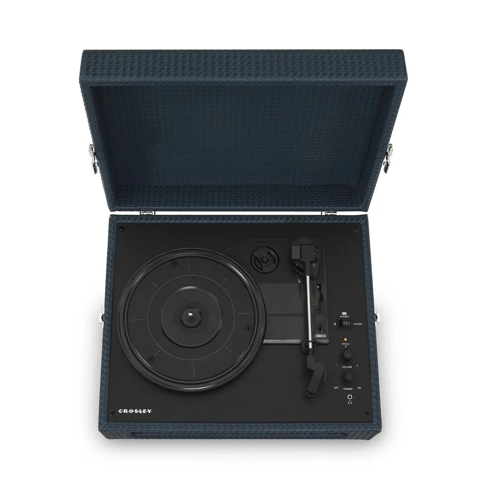 Crosley Voyager skivspelare tvåvägs Bluetooth (marinblå)