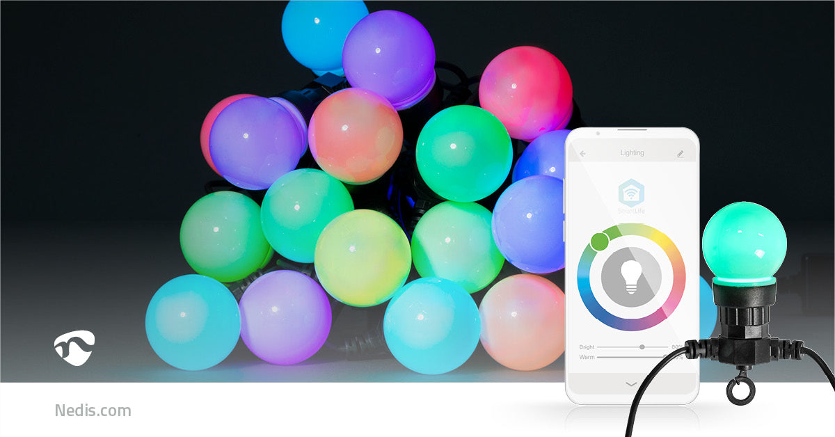 SmartLife dekorativ ljuskedja med 20 LED-lampor