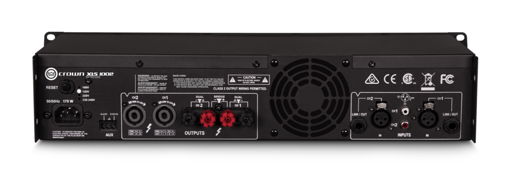 Crown XLS1002 - 2-kanals förstärkare 2x350W @ 4Ω med DSP