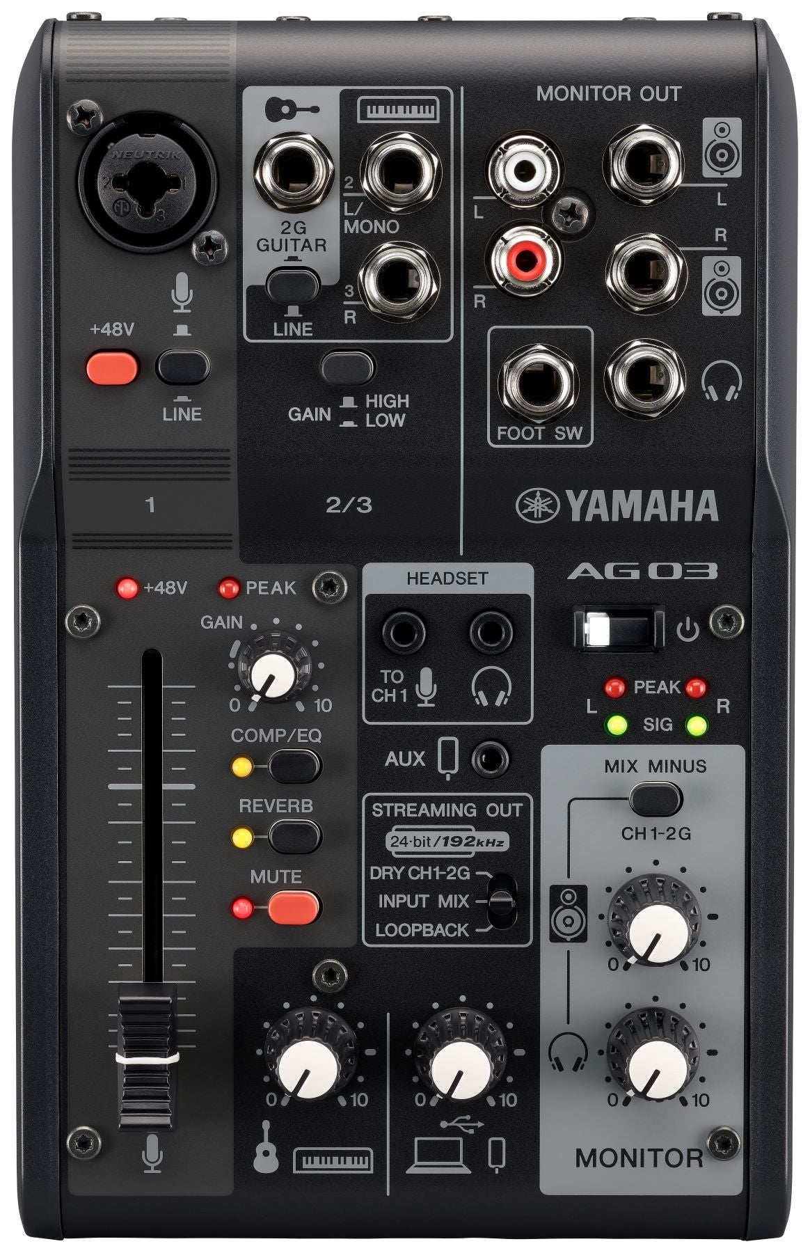 Yamaha AG03 MkII - Live Streaming Bundle (Svart)