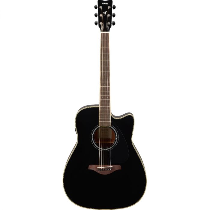 Yamaha FGC-TA transakustisk Western gitarr (svart)