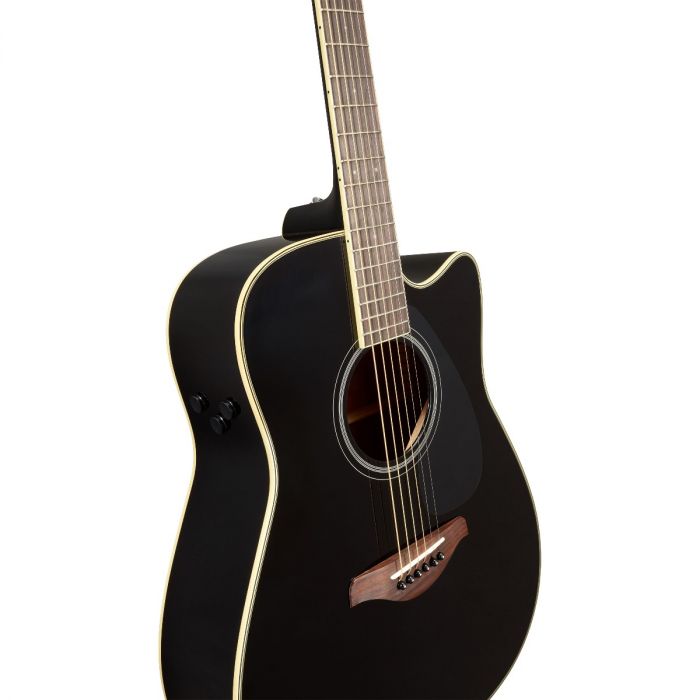Yamaha FGC-TA transakustisk Western gitarr (svart)