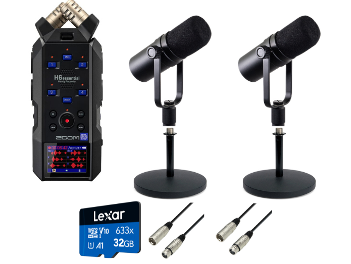 Zoom H6e Essential Podcast Paket (2 Personer)