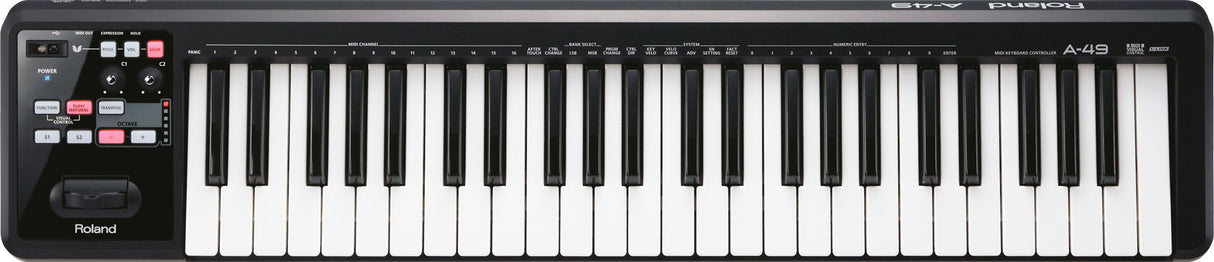 Roland A-49-BK MIDI Keyboard (svart)