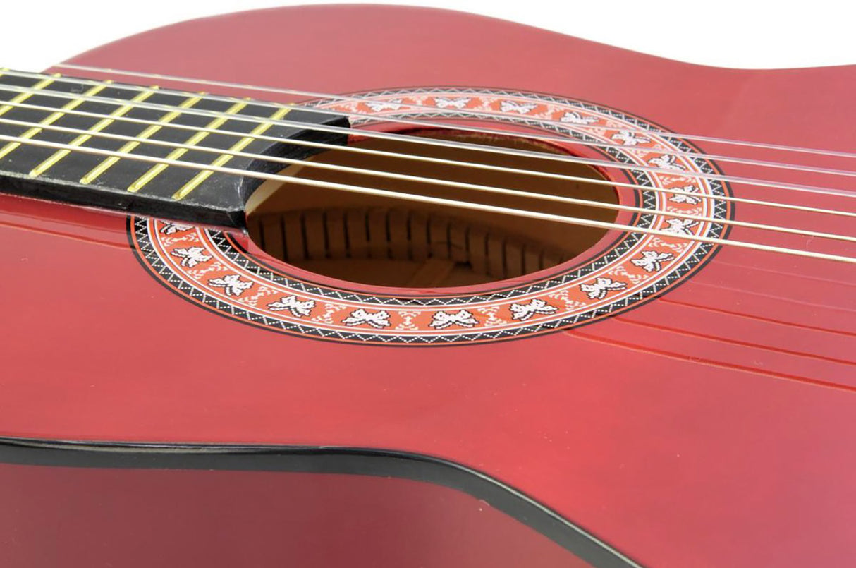 DiMavery AC-303 klassisk spansk gitarr 1/2 (röd)