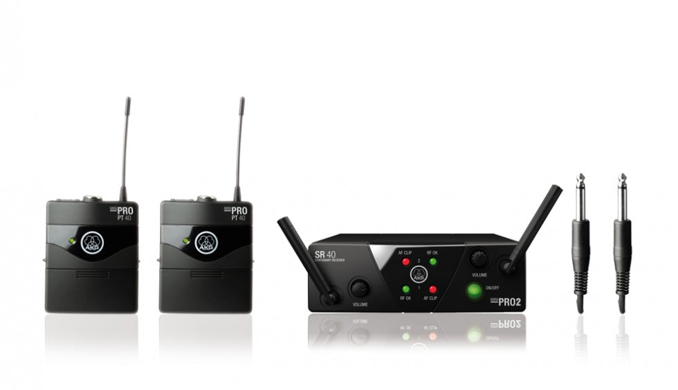 AKG WMS40 MINI2 dubbelsystem med 2x ficksändare (ISM2-ISM3)