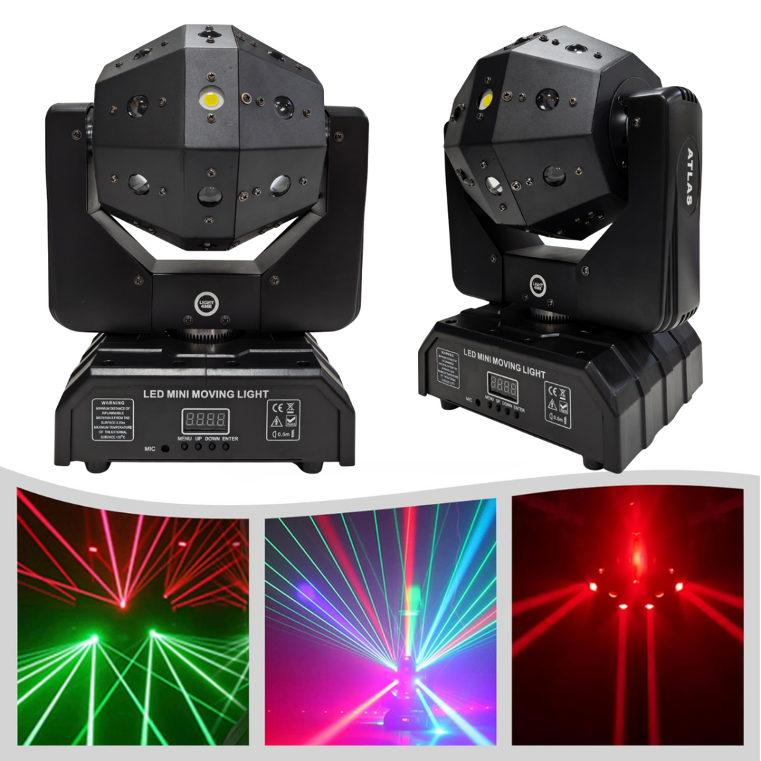 LIGHT4ME ATLAS rörlig 4-i-1 LED-multieffektlampa