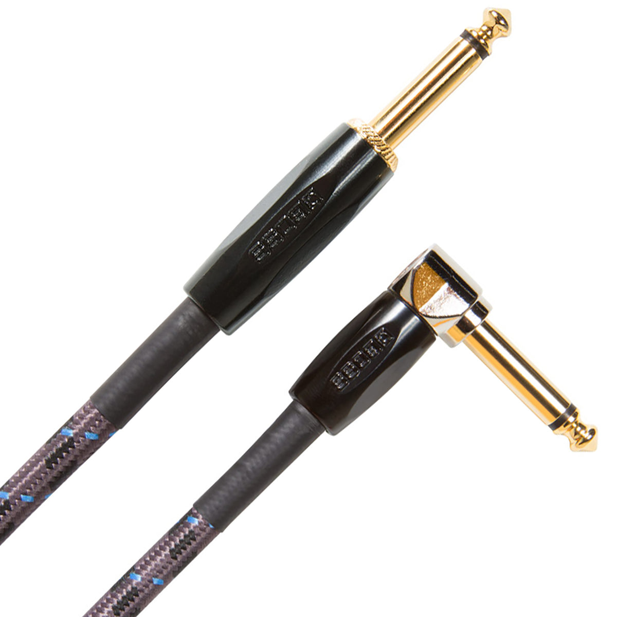 Spiraalvormige Instrumentkabel, Rechte en Gehoekte Jack, 3 m