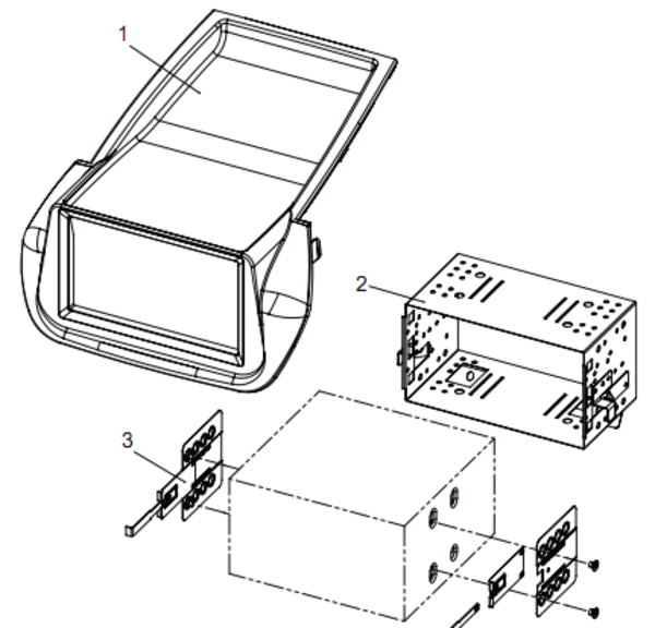 21CT23FT09 2-DIN Ram för Fiat