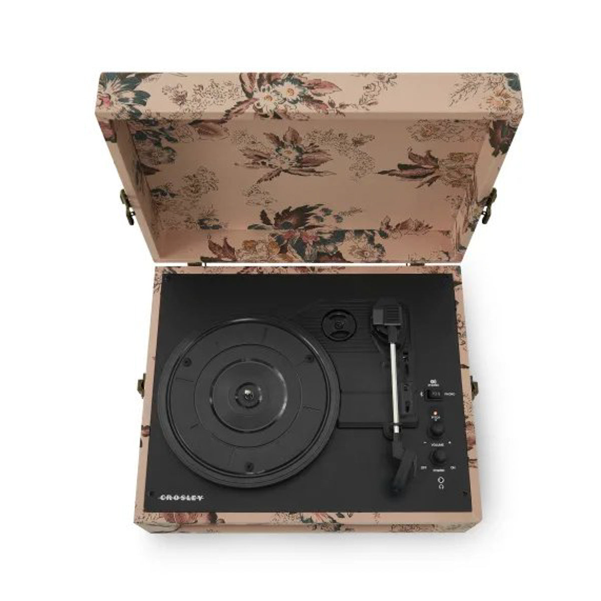 Crosley Voyager skivspelare tvåvägs Bluetooth (blommigt)
