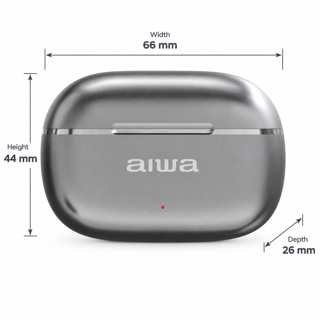 AIWA ETWS-160 True Wireless Earbuds med ANC, ENC och Bluetooth 5.4