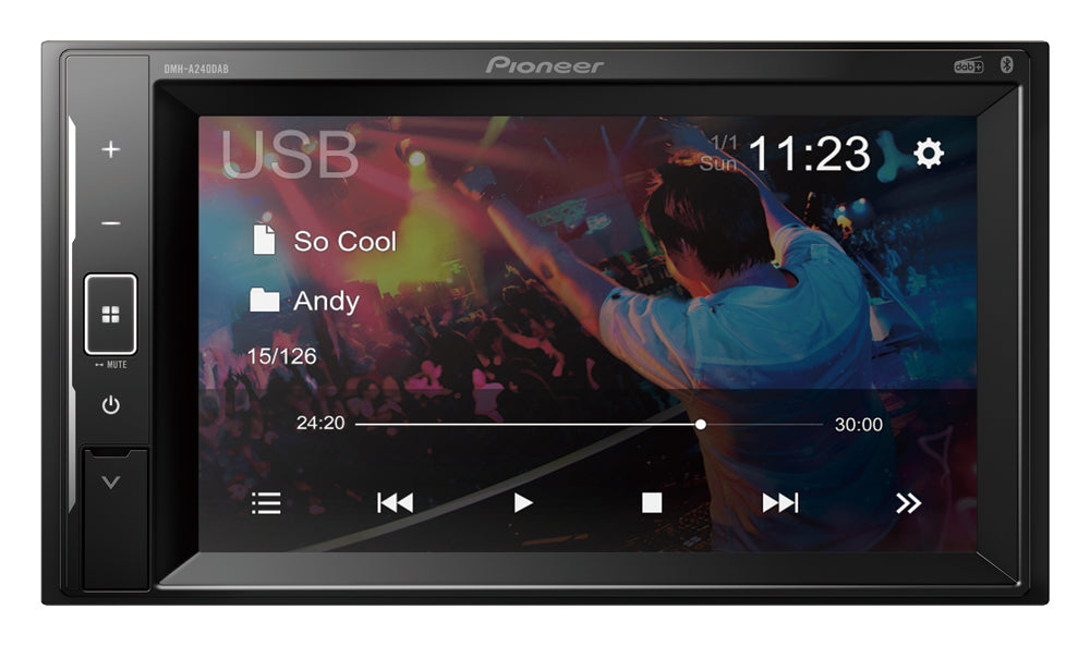 Pioneer DMH-A240DAB Bilstereo Multimediaspelare Bluetooth /DAB+